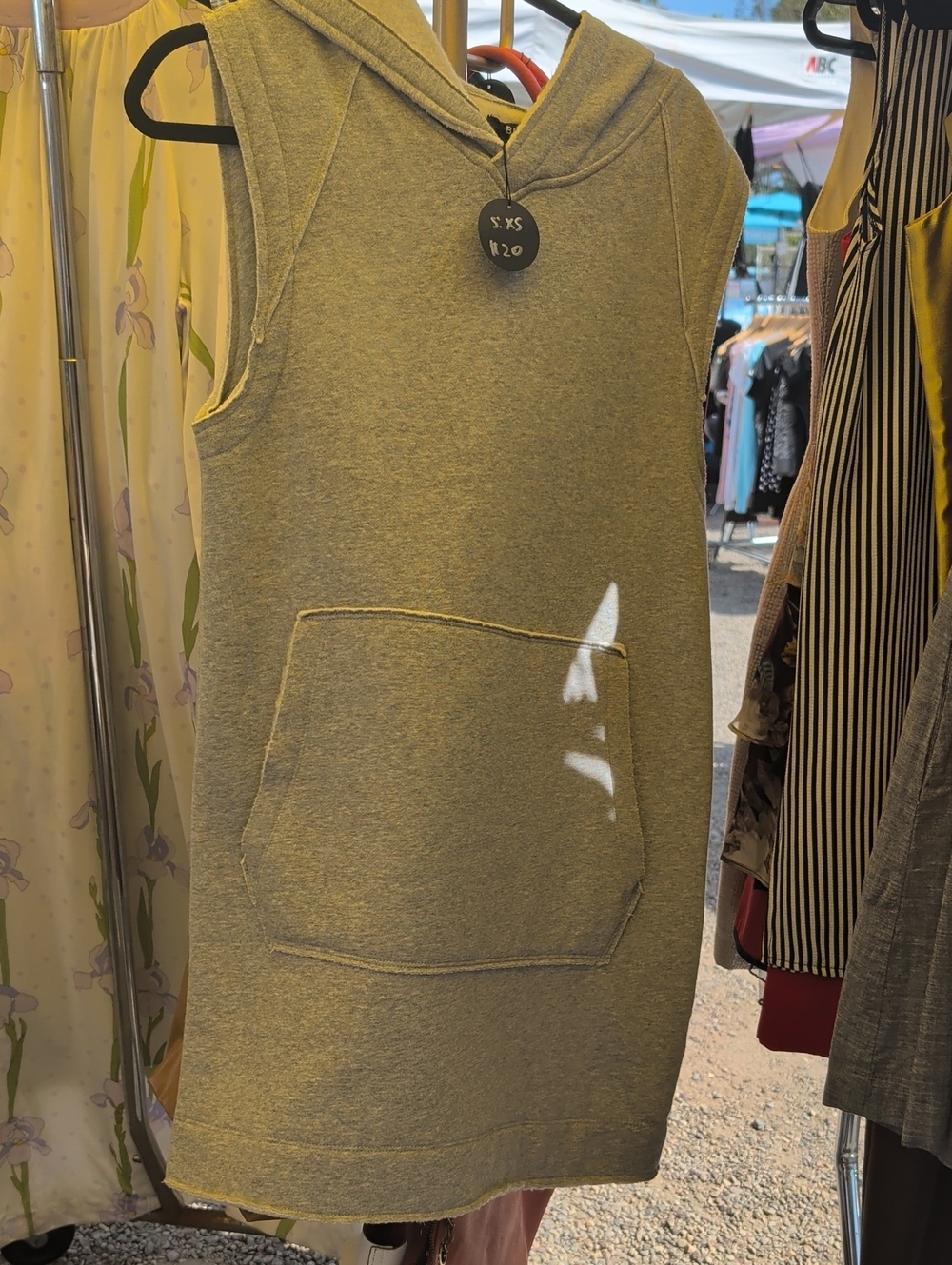 BDG Olive Green Sleeveless Hoodie Dress